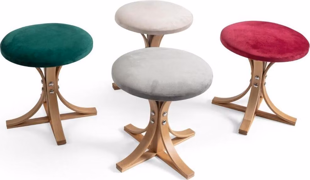 Modern Designer 4x Hocker Komplett Möbel Wohnzimmer Luxus Einrichtung