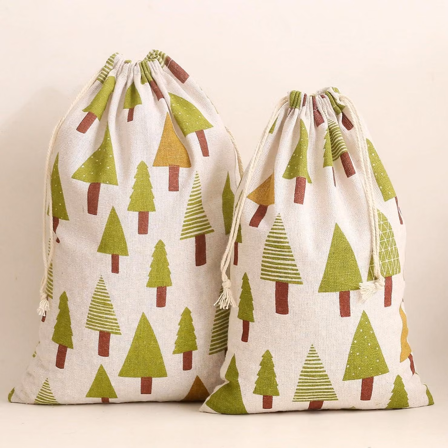12 sacchetti di juta per calendario dell'Avvento, sacchetti regalo da 20x30 cm, color naturale, con cordoncino