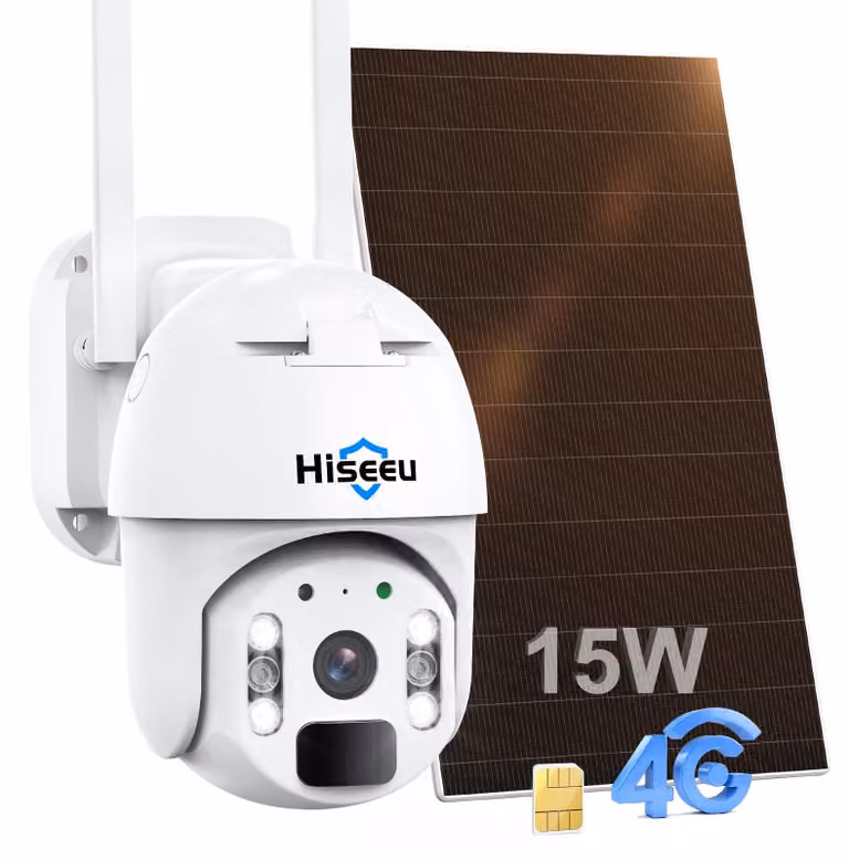 Telecamera di sorveglianza esterna Hiseeu 3G/4G LTE con scheda SIM