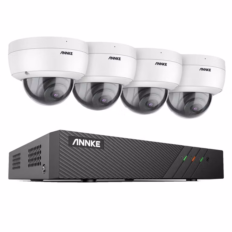 Sistema di telecamere di sicurezza, risoluzione 5MP, ingresso video a 8 canali, memoria MicroSD, 8CH NVR 4Pcs camera-a, Nessuno