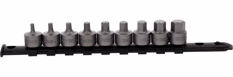 KS TOOLS Set di bussole da 3/8" esagonali corte 9 pezzi 4-14 mm - 917.4000