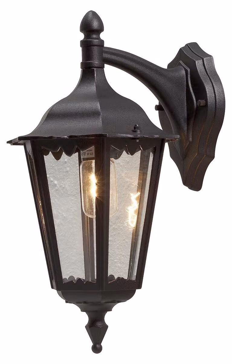 Lampada da parete, alluminio verniciato, 23,5x30x48 cm, grado di protezione IP43, 1 lampadina da 100W
