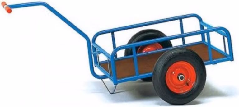Carrello a 1 asse con parapetto aperto versione 1