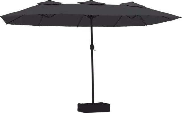 Ombrello | Parasolne a Doppia Testa con LED Antracite 449x265 cm