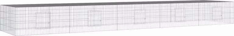 Conigliera con 5 Pannelli 541x109x54 cm Ferro Zincato