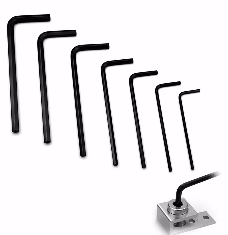 Set di chiavi a Esagono da 7 pezzi, Acciaio al carbonio, con misure da 0,7 a 3 mm, per biciclette e mobili