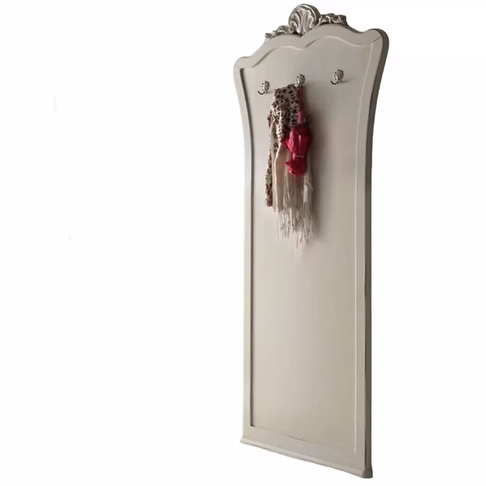 Attacapanni da ingresso classico in legno laccato bianco Mobili 2G L: 96 cm, P: 6 cm, H: 207 cm – 2