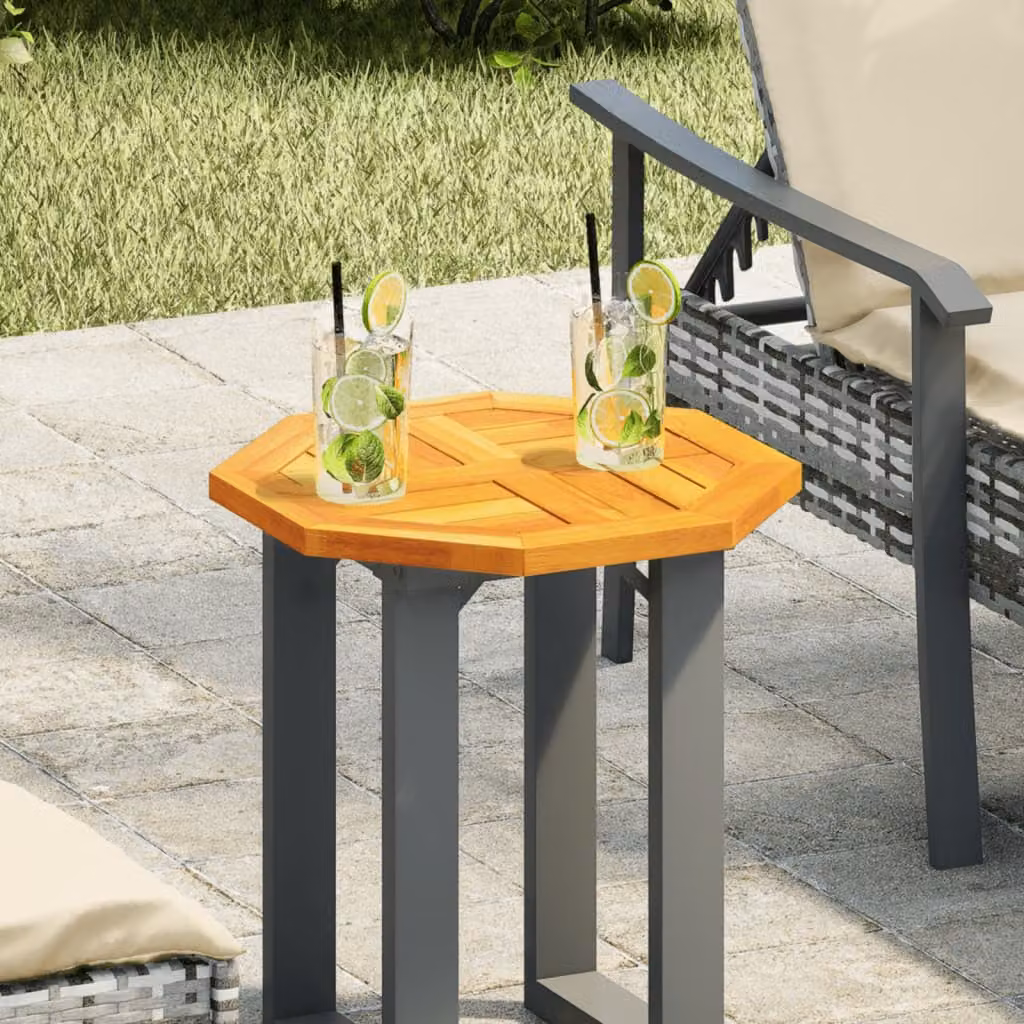 vidaXL Piano per Tavolo 40x40x2 cm Ottagonale Legno Massello di Acacia