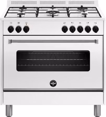 Cucina combinata a libera installazione LA GERMANIA AMN965EBV-24 bianca con gas e forno misto