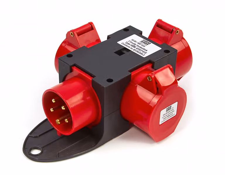 HBM 400 Volt blocco distributore a 3 vie 32 Ampere