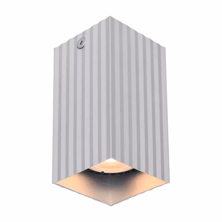Spot a soffitto decorativo in alluminio a strisce quadrate da 10 cm per soggiorno cucina 1xGU10 10W TECNO Italux