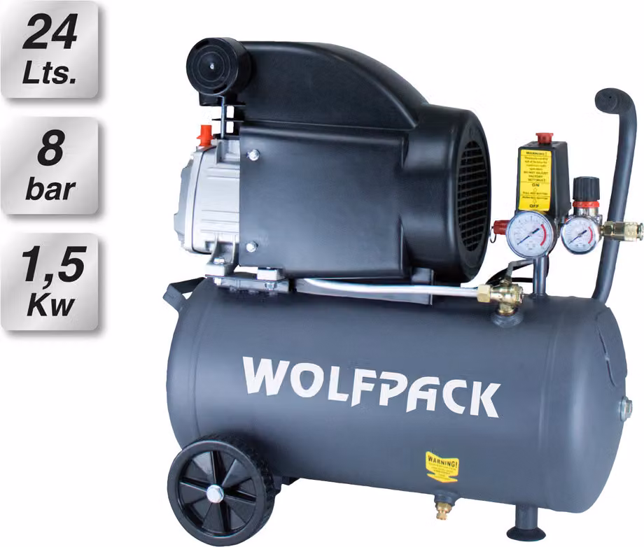 Compressore Wolfpack 24 litri 2,0 HP senza olio