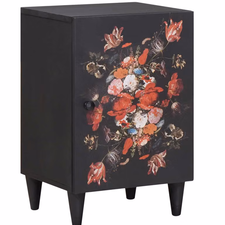 Mobile da bagno moderno vidaXL in legno di mango multicolore nero L/P/H: 38 x 33 x 58 cm