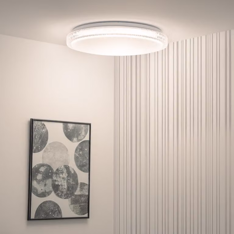 LUMILED LED plafoniera 48W 4320 lm plafoniera CCT 3000 - 6500K con telecomando IP44 bianco plafoniera rotonda moderna per soggiorno camera dei bambini, camera da letto