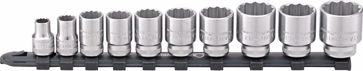 Set di chiavi a bussola Stahlwille 3/8 con barra di fissaggio 8-24 mm 10 pezzi