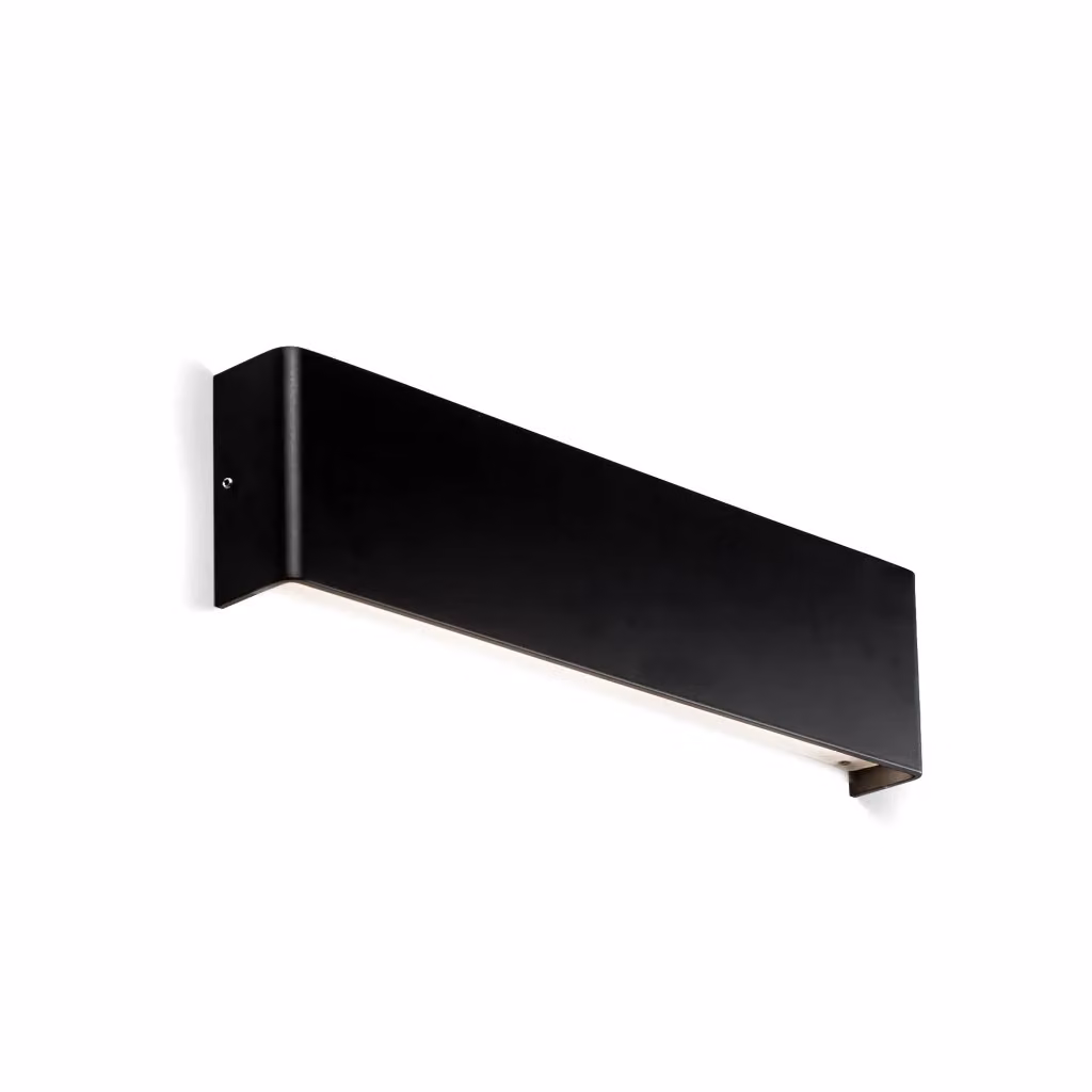 Applique LED Nash 370 di Faro Barcelona, colore nero, con illuminazione up/down per corridoio e soggiorno – 2