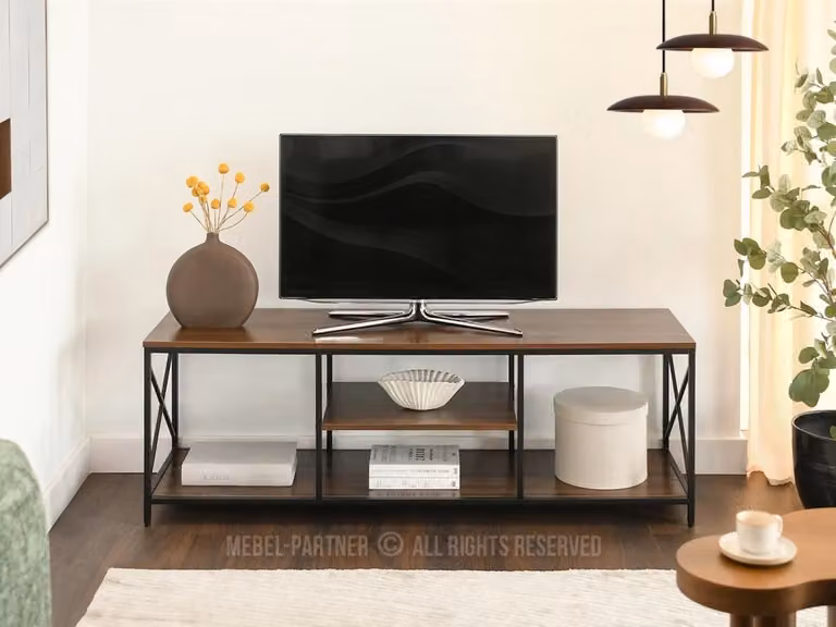 Porta TV DINKO - noce / nero