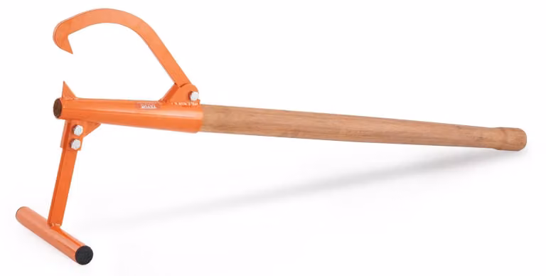Sollevatore per tronchi da 1180 mm, con manico in legno, adatto per tronchi fino a 38 cm di diametro