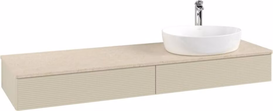 Mobiletto V&B con struttura frontale Antao 160x50cm, HL, WBP botti., si Gr m Lac
