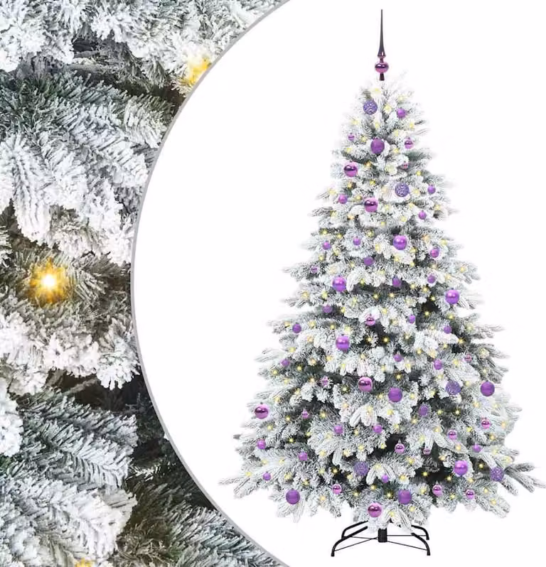 Albero di Natale artificiale con 300 LED Bianco 180 cm PE e PVC