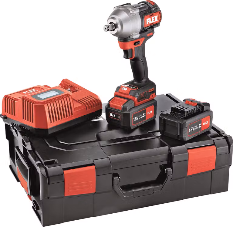 Flex Akku Schlagschrauber IW 1/2" 750 18.0-EC/5.0 Set (mit 2x Akku 5,0 Ah, 18 V)