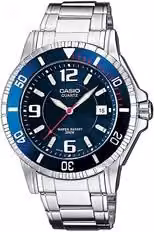Orologio Casio Collection Silver e Blue MTD 1053D 2AVES