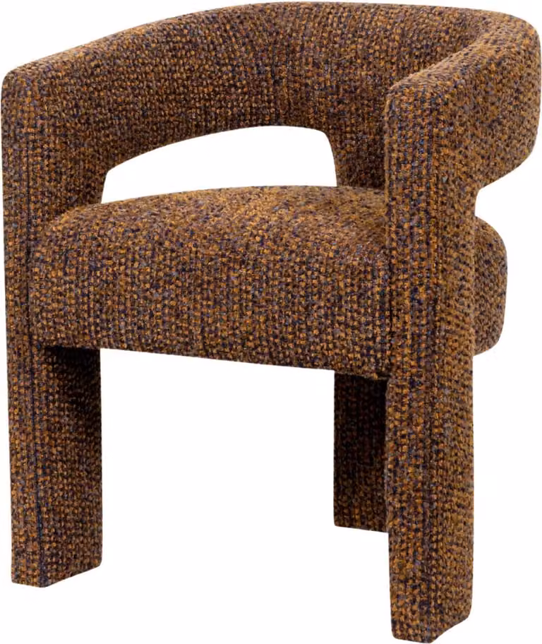 FURNLUX Sedia da pranzo Leith Brown 62cm / Colore principale: Marrone / Dimensioni: 62 x 75 x 58 cm