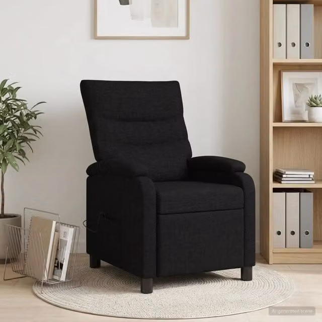 Divano Sedia-Poltrona Massaggiante Nero Tessuto 886143