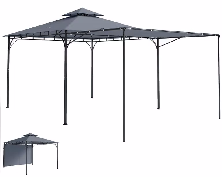 Gazebo Outsunny 3,2x3,2 m: robusto e resistente alle intemperie, con doppio tetto