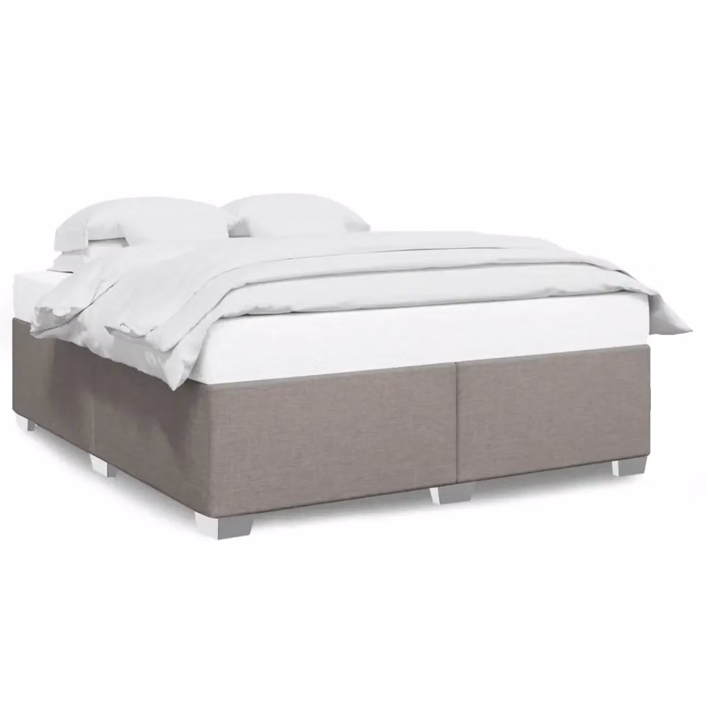 Giroletto vidaXL senza materasso in tessuto tortora con doghe in legno L: 180 cm, P: 200 cm – 2