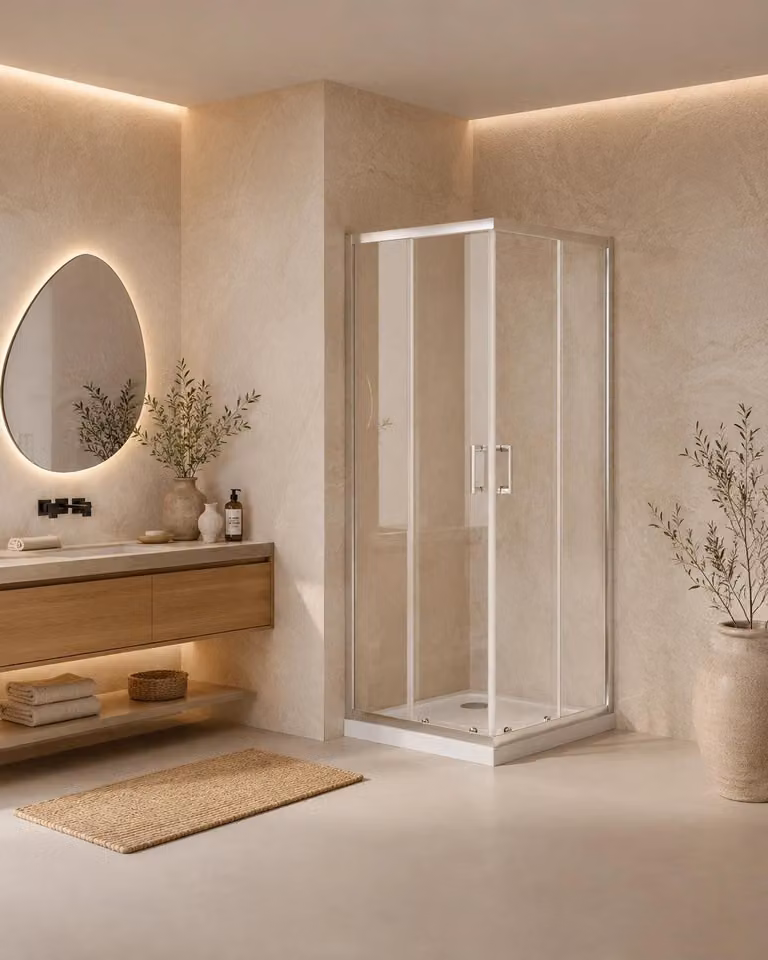 Box doccia 70x90 cm angolare cristallo 6 mm trasparente | Nuvola Slim