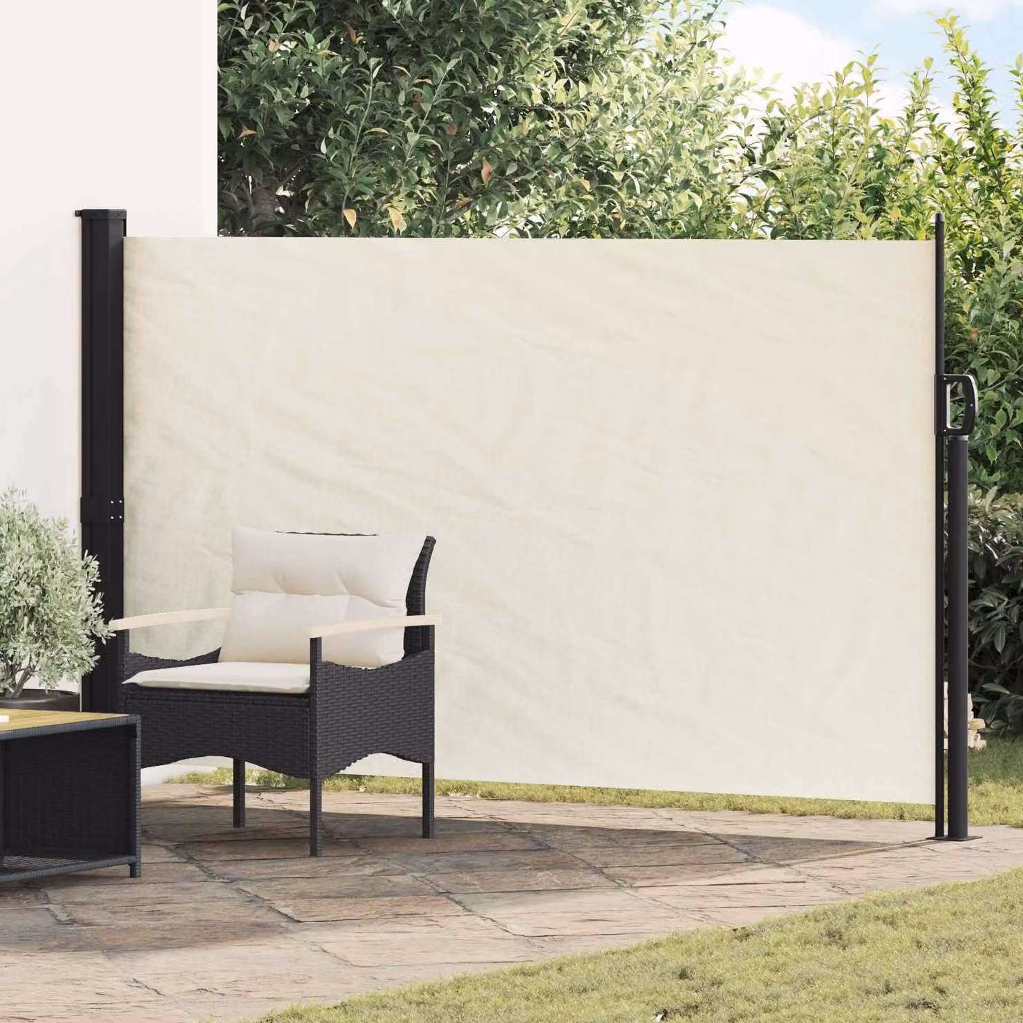Tenda laterale retrattile Crema 300 x 170 cm Poliestere