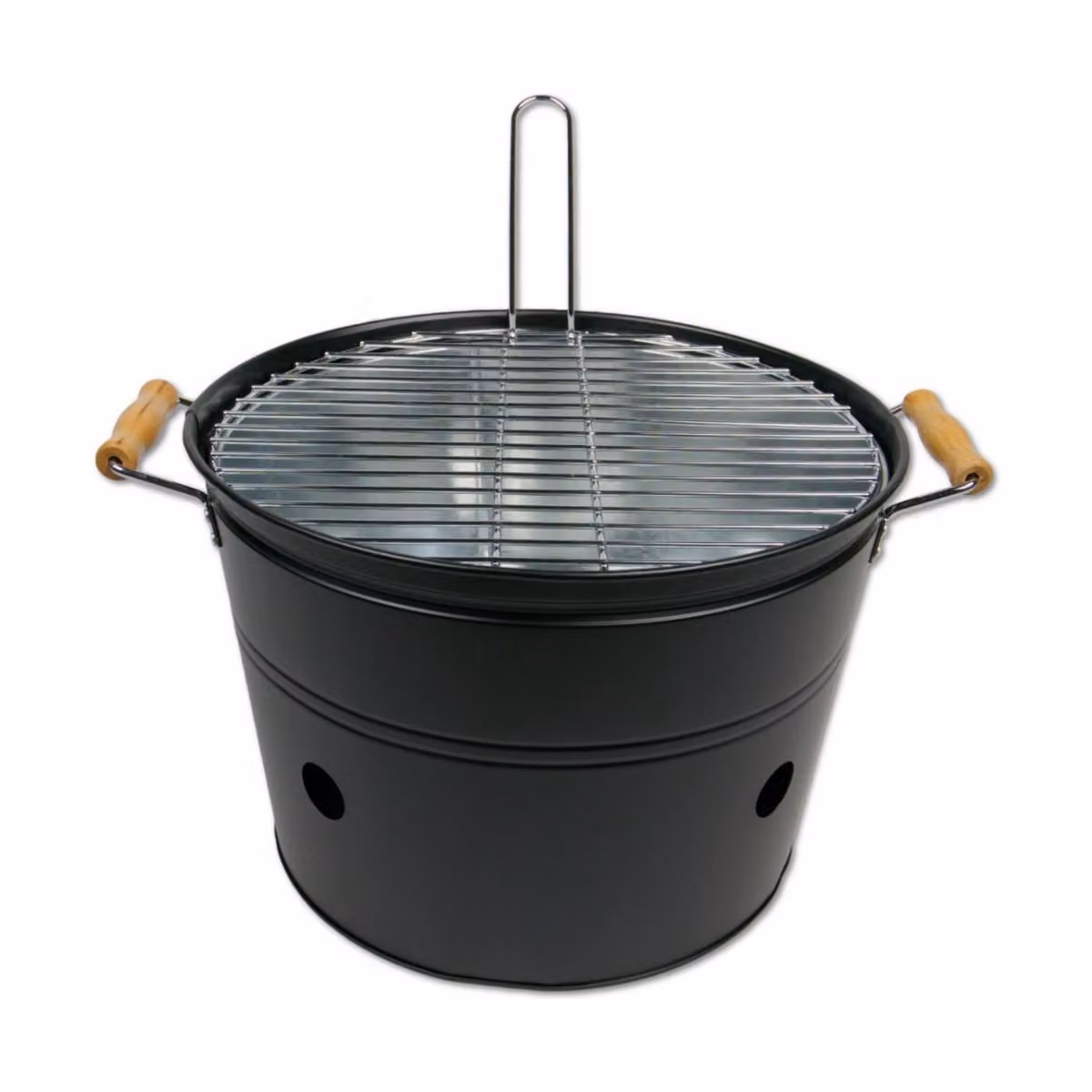 Edm 32 cm Secchiello per griglie con griglia nera Nero Taglia unica