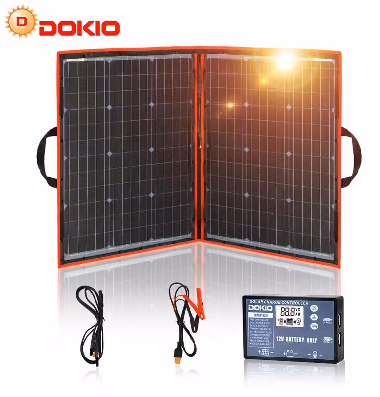 Pannello solare da 100W, mon cristallino, flessibile e pieghevole, leggero