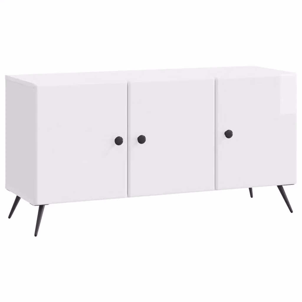 Mobile TV moderno vidaXL bianco lucido in legno MDF L: 99 cm, P: 34,5 cm, H: 50 cm – 2
