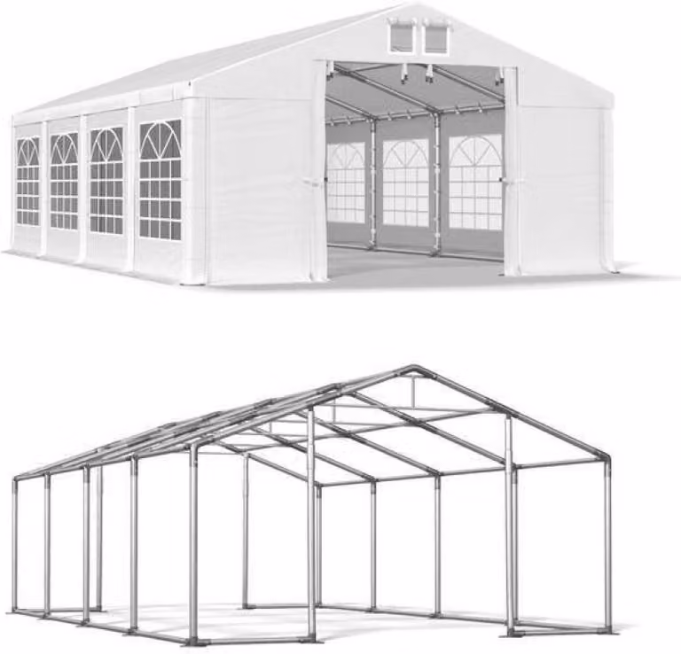 6x8 partito bianco Tenda WINTER ISD