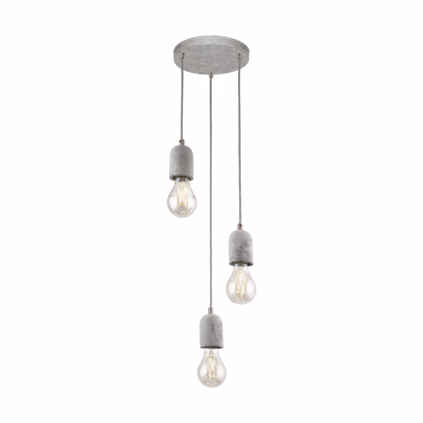 EGLO lampada a sospensione "SILVARES" 3x60 W grigio 95523