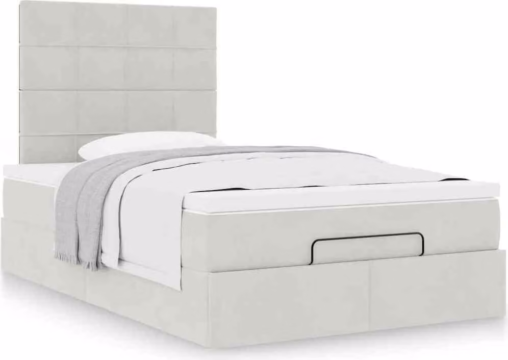 Struttura Letto Pouf con Materassi 120x200 cm Velluto