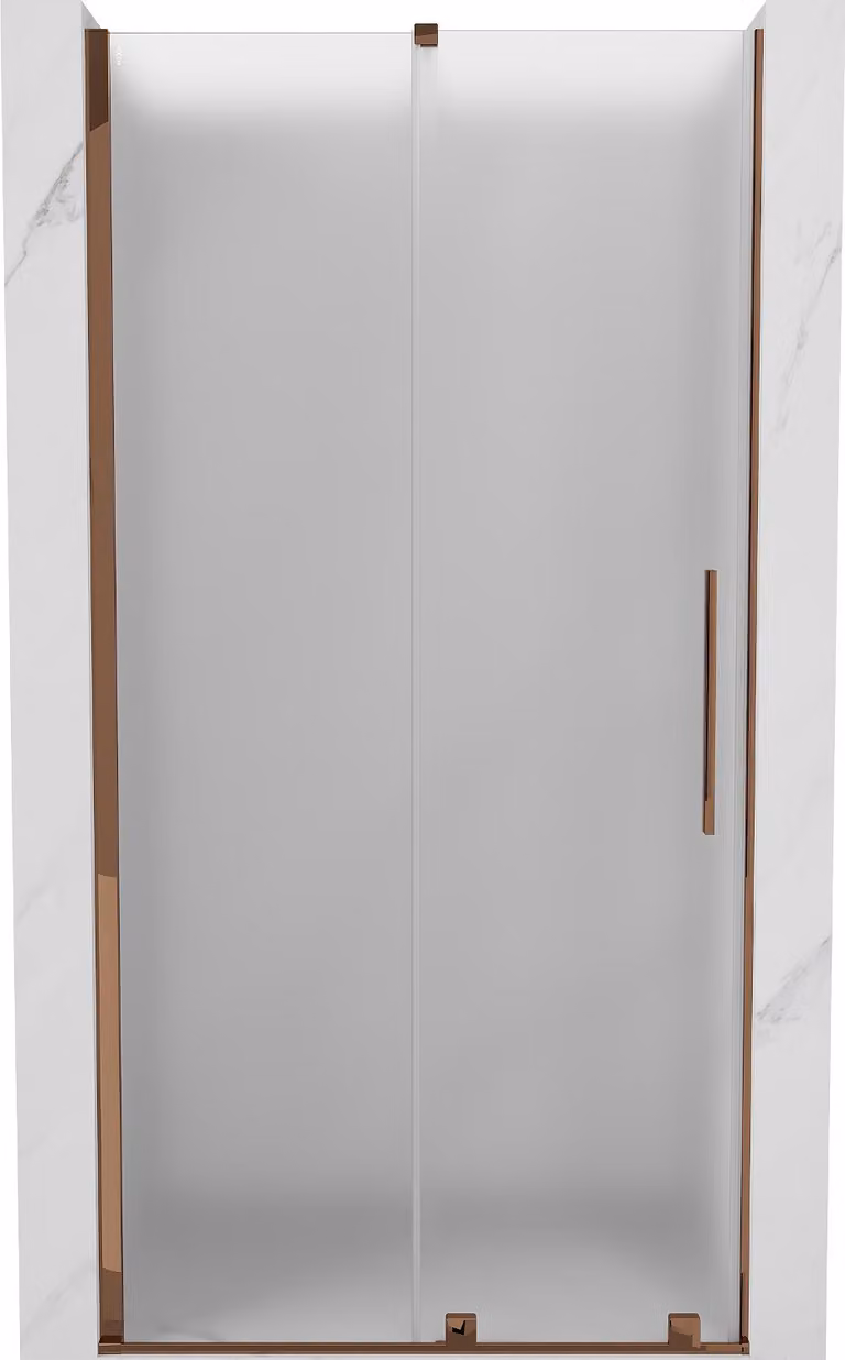 Mexen Velar porte doccia scorrevoli 120 cm, brina, oro rosa - 871-120-000-31-60