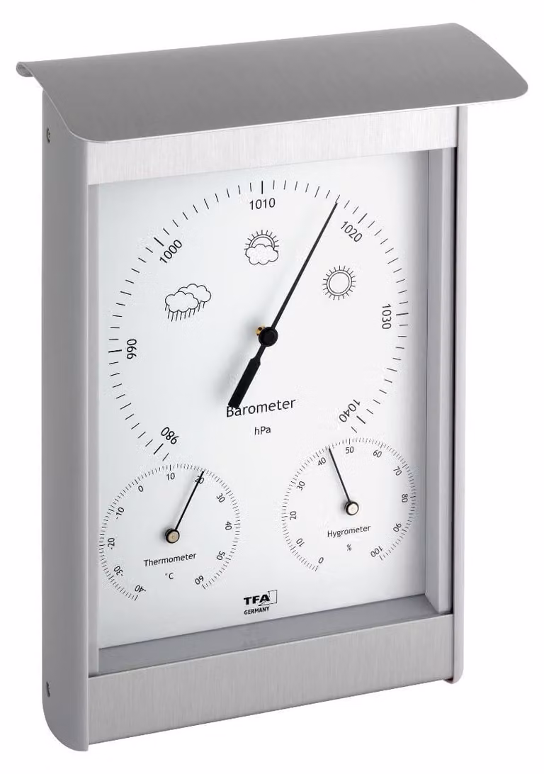 TFA - Stazione meteo analogica per esterni in alluminio 20.2045 - argento