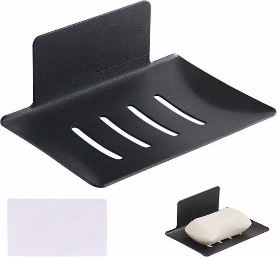 Contenitore Acciaio al carbonio - Adesivo - 12,2 x 8,2 cm - Nero
