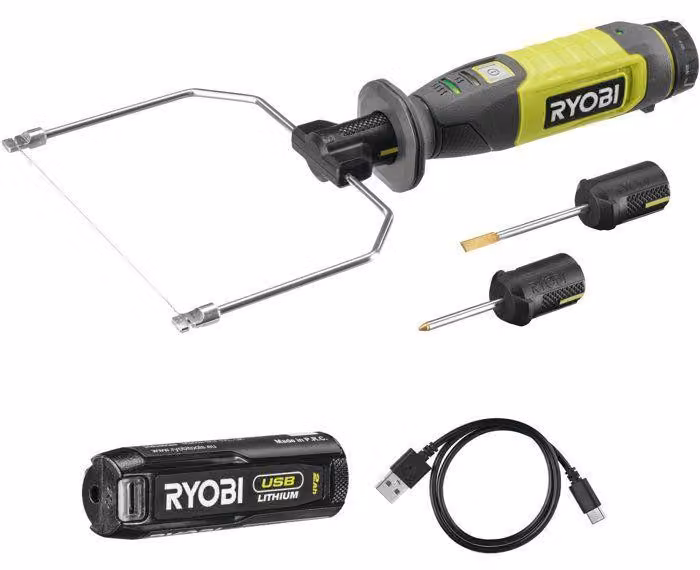 Tagliacavi a filo caldo USB a batteria al litio RYOBI - batteria 2Ah + caricabatterie - RHC4-120G