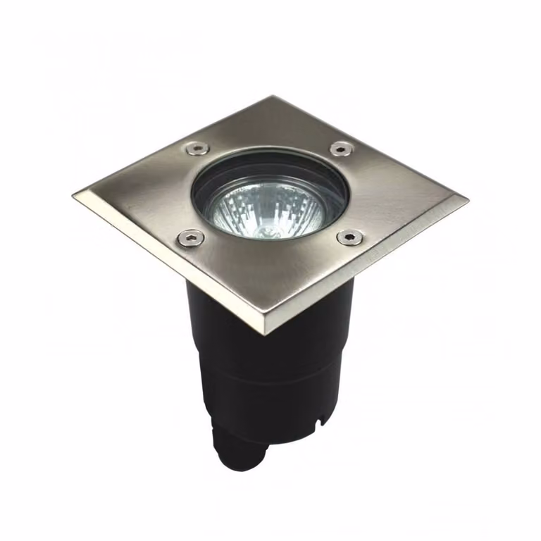 Lampada Invader 10,4 cm quadrata 1xGU10 acciaio inox IP67 SU-MA Pabla 4725 B