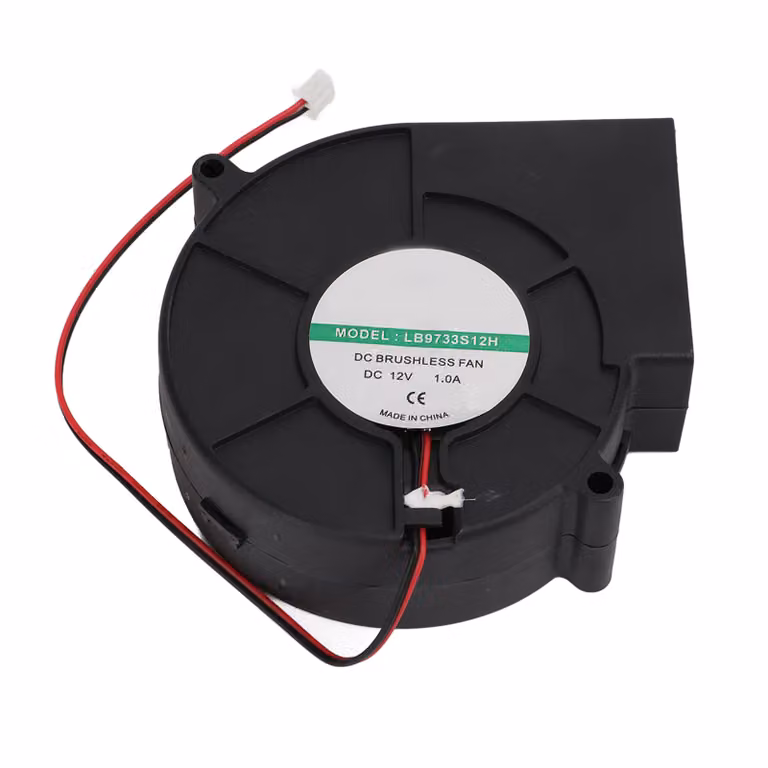 Ventilatore centrifugo a bassa rumorosità con alta velocità e resistenza alle alte temperature, 12 V DC, 1 A