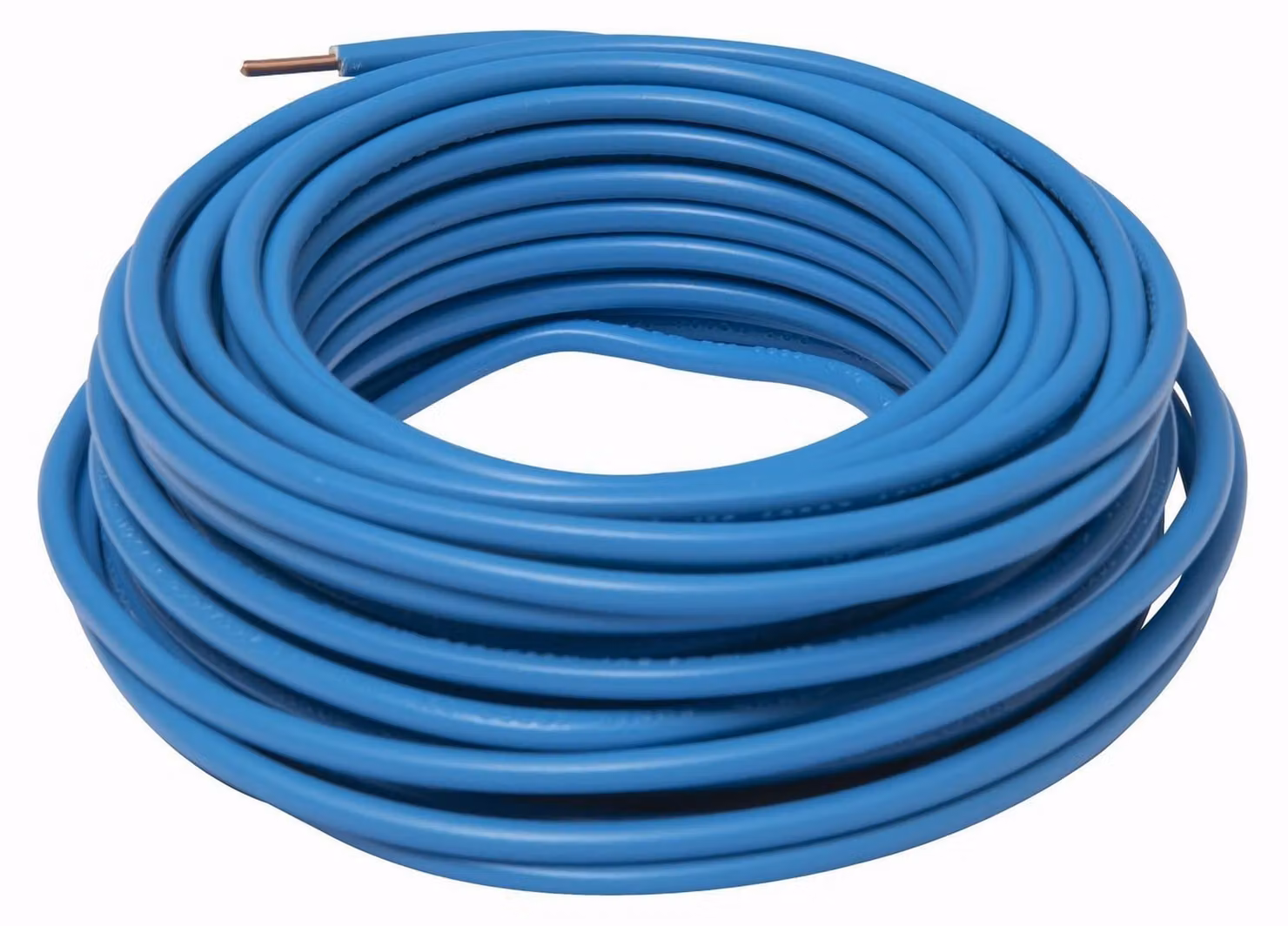 Cavo elettrico HO7V-U, sezione 2,5 mm², colore blu, lunghezza 10 metri