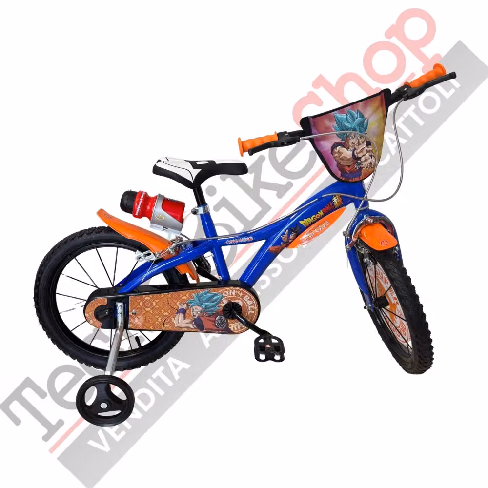 Bicicletta per bambini Dino Bikes Dragon Ball blu in metallo 14" – 2