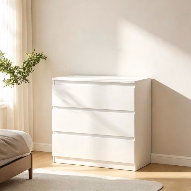 Cassettiera a parete REDOM Bianca con finitura opaca L 80 cm x P 39 cm x H 73 cm