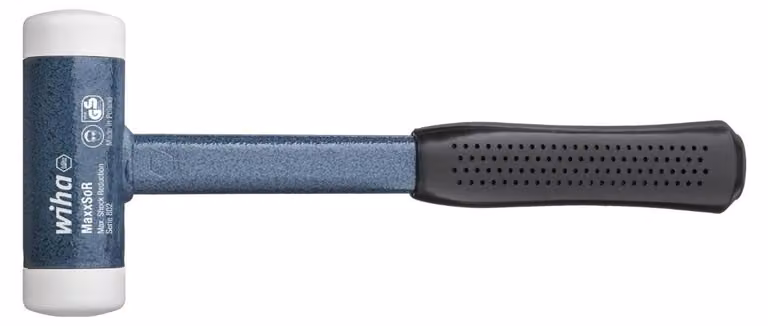Mazza Wiha soft-face non ribattuta, molto dura con manico in acciaio tubolare, testa tonda (39019) 40 mm