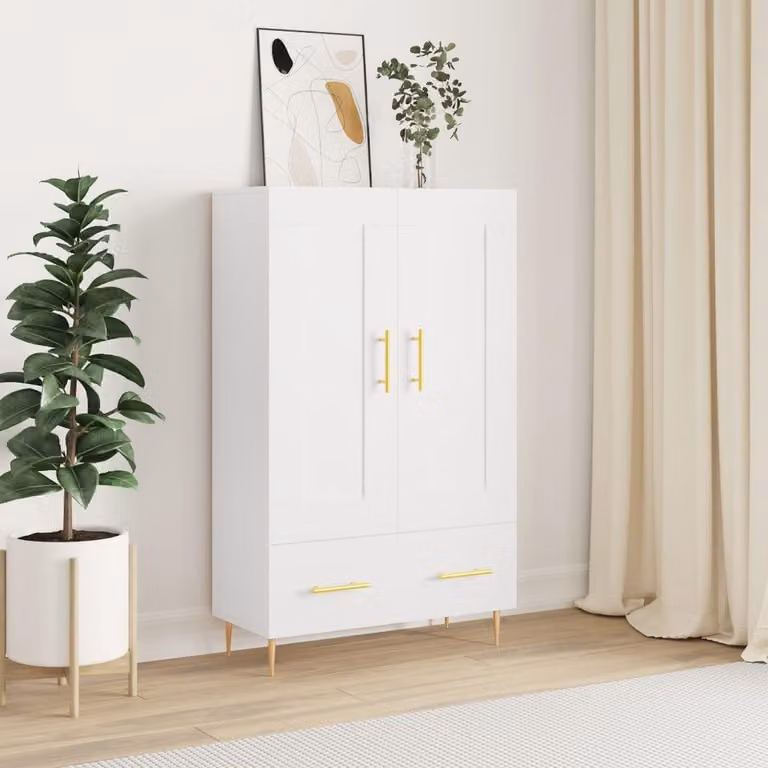 vidaXL Credenza bianca 69,5x31x115 cm Materiale a base di legno