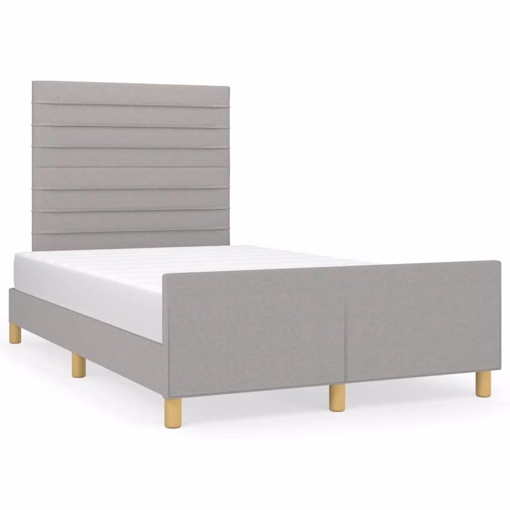 Giroletto senza Materasso Grigio Chiaro 120x200 cm Tessuto